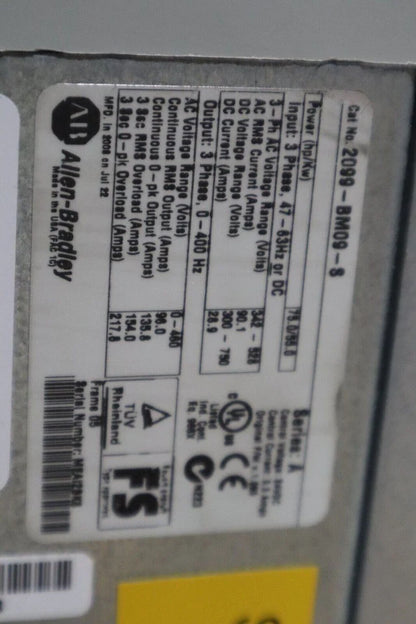 ALLEN BRADLEY 2099-BM09-S 2099BM09S KINETIX 7000 SERVO DRIVE
